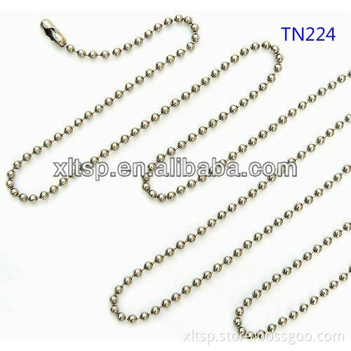 Fashion Health Wholesale Stainless Steel Ball Chain Beaded Necklace, Bead Necklace